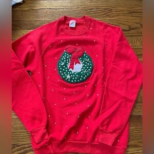 Vintage Holiday Sweatshirt - Bedazzled***